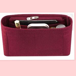 Purse Organizer Insert for Bag ~ Organizer with Side Zipper Pocket